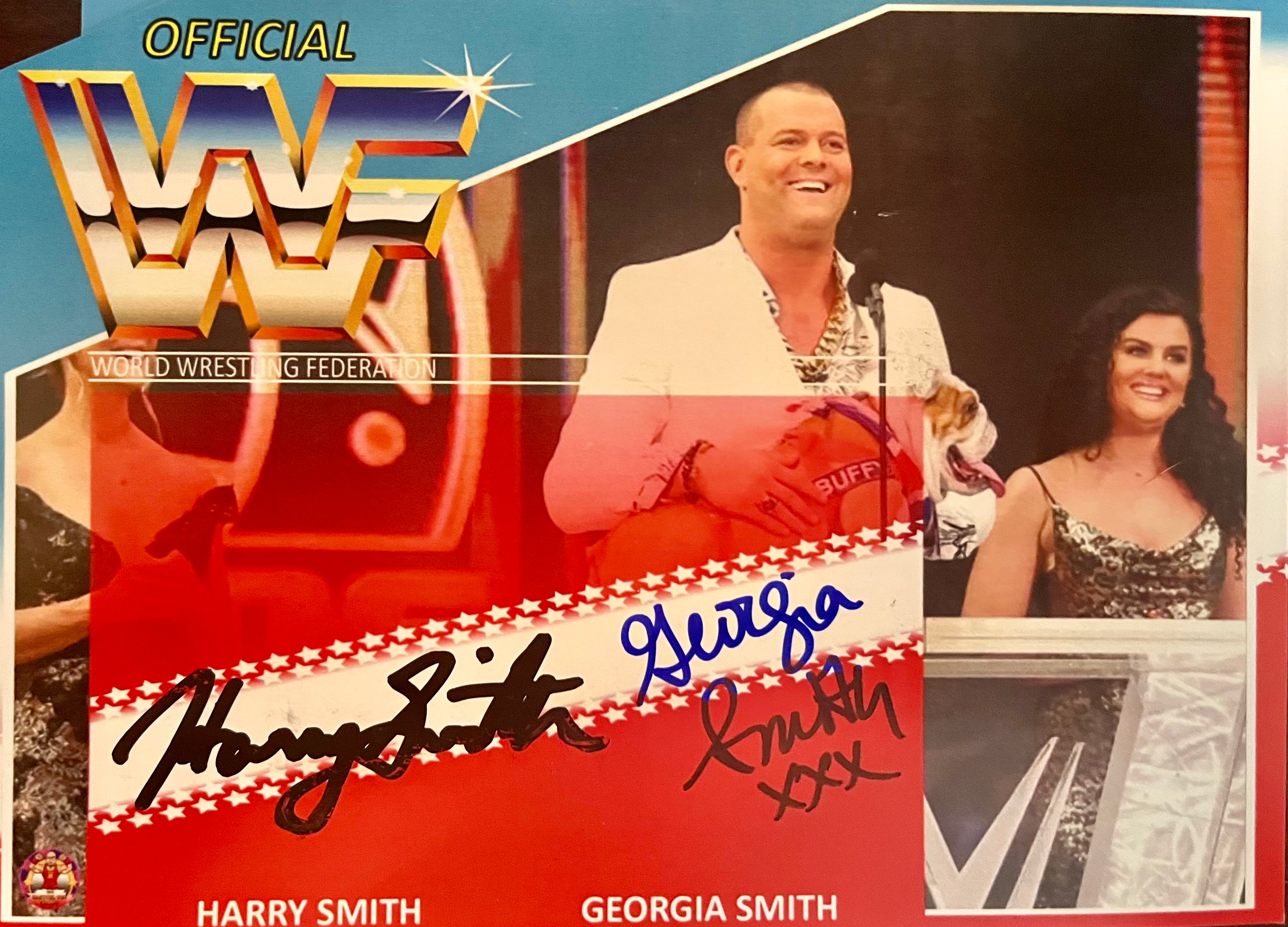 Harry Smith aka 'Davey Boy Smith Jr' and Georgia Smith autograph picture